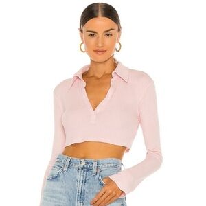 Revolve Lovers + Friends Pink Celeste Crop Top Pink